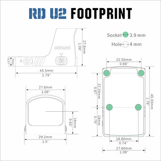 ohhunt® RD U2 3 MOA Micro Shake Awake Red Dot Sight